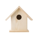 Vogelhaus aus Holz zum Bemalen als Set mit Wasserfarben und Pinsel farbe braun 41603.75