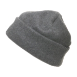 Beanie aus Polyester-Fleece als Werbeartikel zum Verschenken farbe grau erste Ansicht