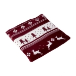 Gefütterte Fleecedecke mit weihnachtlichen Motiven, 260 g/m2 farbe bordeaux 41603.75