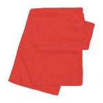 Warmer Winterschal aus Polyester-Fleece als Kundengeschenk farbe rot erste Ansicht