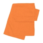 Warmer Winterschal aus Polyester-Fleece als Kundengeschenk farbe orange erste Ansicht