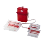 Kleiner wasserfester Verbandskasten mit Erste-Hilfe-Set zum Umhängen farbe rot 41603.75