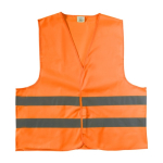 Bedruckbare Sicherheitsweste aus Polyester mit Reflektor-Streifen, M farbe neonorange