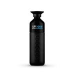 Elegante Thermoflasche der Marke Dopper für Outdooraktivitäten, 580 ml farbe schwarz Ansicht mit Druckbereich