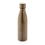 Elegante Metallflasche aus recyceltem Stahl für Umweltschutz, 500 ml farbe braun fünfte Ansicht