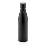 Elegante Metallflasche aus recyceltem Stahl für Umweltschutz, 500 ml farbe schwarz fünfte Ansicht