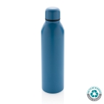 Recycelte Stahlflasche im Designer-Look als Werbeartikel, 500 ml farbe blau