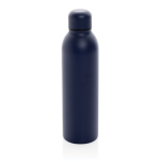 Recycelte Stahlflasche im Designer-Look als Werbeartikel, 500 ml farbe marineblau