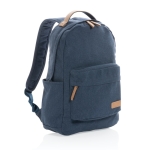 Laptop-Rucksack im Vintage-Stil aus recyceltem Canvas, 14” farbe blau