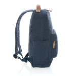 Laptop-Rucksack im Vintage-Stil aus recyceltem Canvas, 14” farbe blau dritte Ansicht