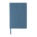 A5-Notizbuch mit Cover und Linien-Seiten aus FSC-zertifizierten Papier farbe blau zweite Ansicht