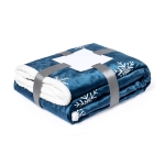 Decke mit weihnachtlichem Schneeflocken-Design farbe marineblau erste Ansicht