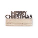 Magnet aus Holz mit dem Schriftzug Merry Christmas farbe natürliche farbe erste Ansicht