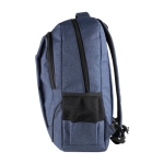 RPET-Laptoprucksack mit USB-Anschluss und mehreren Fächern farbe blau Detailbild 5