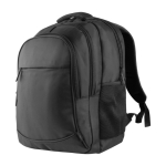 Rucksack aus RPET mit Laptopfach und atmungsaktivem Netz farbe schwarz erste Ansicht