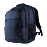 Rucksack aus RPET mit Laptopfach und atmungsaktivem Netz farbe marineblau erste Ansicht