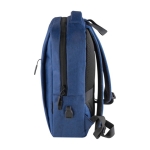 Laptop-Rucksack aus RPET-Polyester mit USB-Anschluss und Koffergurt farbe blau Detailbild 5