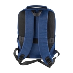 Laptop-Rucksack aus RPET-Polyester mit USB-Anschluss und Koffergurt farbe blau Detailbild 6