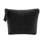 Kosmetiktasche aus Samtstoff als Merchandising, 325 g/m2 farbe schwarz erste Ansicht