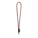 Röhrenförmiges Lanyard mit bedruckbarem Etikett, Expressversand farbe rot