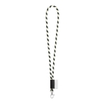 Röhrenförmiges Lanyard mit bedruckbarem Etikett, Expressversand farbe weiß