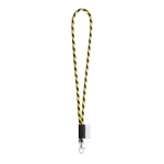 Röhrenförmiges Lanyard mit bedruckbarem Etikett, Expressversand farbe gelb