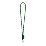 Röhrenförmiges Lanyard mit bedruckbarem Etikett, Expressversand farbe grün