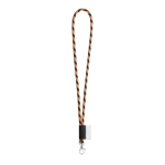 Röhrenförmiges Lanyard mit bedruckbarem Etikett, Expressversand farbe orange