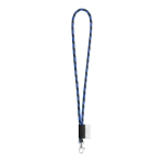 Röhrenförmiges Lanyard mit bedruckbarem Etikett, Expressversand farbe köngisblau