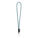 Röhrenförmiges Lanyard mit bedruckbarem Etikett, Expressversand farbe hellblau