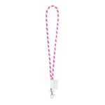 Röhrenförmiges gestreiftes Lanyard für Events, Expressversand farbe rosa