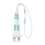 Lanyard aus RPET mit 2 Karabiner für Sublimationdruck, Expressversand Ansicht mit Druckbereich