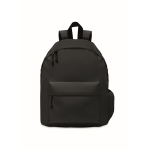 Einfacher Rucksack aus RPET-Polyester in verschiedenen Farben farbe schwarz zweite Ansicht