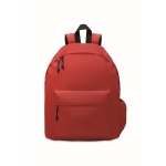 Einfacher Rucksack aus RPET-Polyester in verschiedenen Farben farbe rot zweite Ansicht