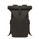 Hochwertiger Rolltop-Rucksack ideal für Wanderung, 340 g/m2 farbe schwarz zweite Ansicht