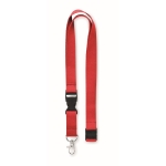 Lanyard mit abnehmbarer Schnalle und Panikverschluss bedrucken farbe rot zweite Ansicht