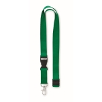 Lanyard mit abnehmbarer Schnalle und Panikverschluss bedrucken farbe grün zweite Ansicht