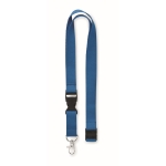 Lanyard mit abnehmbarer Schnalle und Panikverschluss bedrucken farbe köngisblau zweite Ansicht