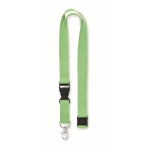 Lanyard mit abnehmbarer Schnalle und Panikverschluss bedrucken farbe lindgrün zweite Ansicht