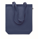 Stabile Tasche aus Bio-Canvas in vielen Farbe wählbar, 270 g/m2 farbe blau dritte Ansicht