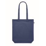 Stabile Tasche aus Bio-Canvas in vielen Farbe wählbar, 270 g/m2 farbe blau vierte Ansicht