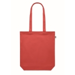 Stabile Tasche aus Bio-Canvas in vielen Farbe wählbar, 270 g/m2 farbe rot vierte Ansicht