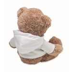 Plüsch-Teddybär mit Kapuzenpulli, ideal für Sublimationsdruck farbe weiß zweite Ansicht