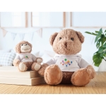 Plüsch-Teddybär mit Kapuzenpulli, ideal für Sublimationsdruck farbe weiß Stimmungsbild Hauptansicht