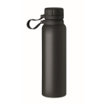 Thermosflasche mit Deckel und Silikongriff mit Logo bedrucken, 780 ml farbe schwarz