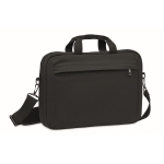 Laptop Tasche aus gewaschenem Canvas mit Schultergurt, 15”, 340 g/m2 farbe schwarz