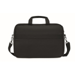 Laptop Tasche aus gewaschenem Canvas mit Schultergurt, 15”, 340 g/m2 farbe schwarz dritte Ansicht