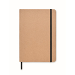 Notizbuch mit Cover aus Recyclingkarton und Steinpapier, A5 farbe beige dritte Ansicht