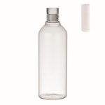 Flasche bedrucken mit auslaufsicheren Verschluss aus Glas, 1 L farbe transparent