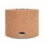 5.3 Bluetooth-Lautsprecher mit Korkgehäuse in Naturdesign farbe beige vierte Ansicht